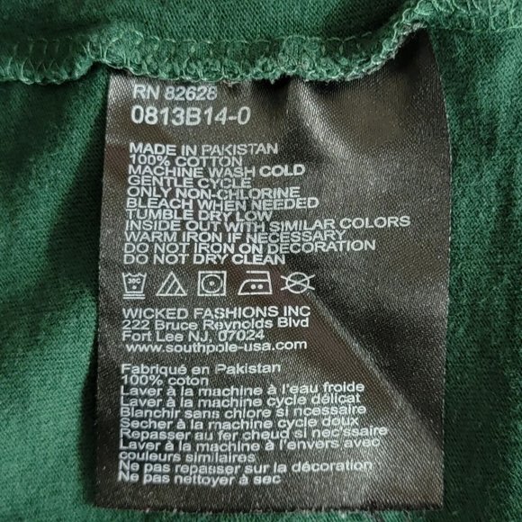 Southpole T-Shirt Mens XL Green USA New York Los Angeles Atlanta Chicago Miami - Picture 11 of 11